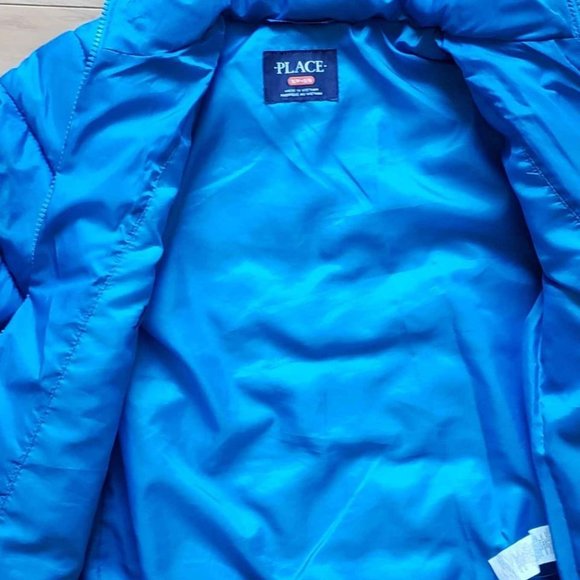Place Boys Puffer Zip Front Royal Blue Jacket Boy's Size S (5/6) - Picture 4 of 5